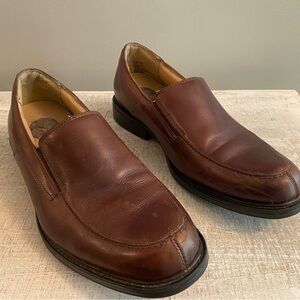 Men's Brown Leather Slip-On Shoes